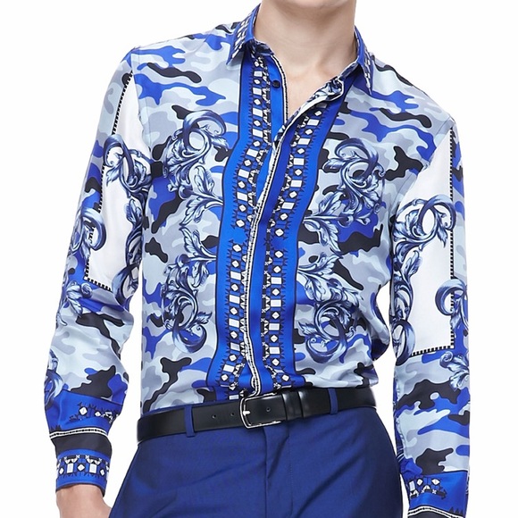 versace long sleeve dress shirt